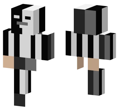 Monochromatic Striped Outfit Minecraft skin