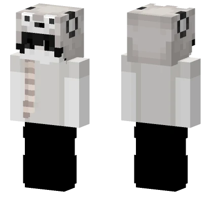 Monochrome Cat Face Minecraft skin