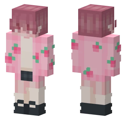 Moonie 8th Pink Strawberry Minecraft skin
