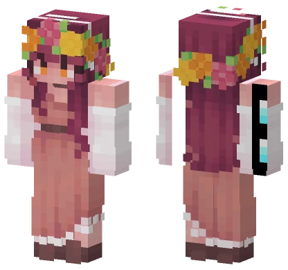 Moony Glitch Flower Crown Minecraft skin