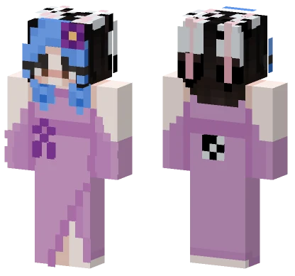 Morado Conejo Vestido Minecraft skin