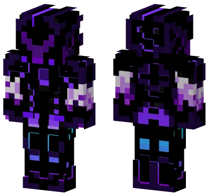 Morado Neon Caballero Minecraft skin