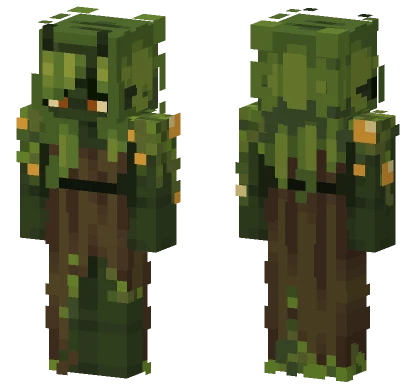 Mossy Girl Revised Dark Minecraft skin
