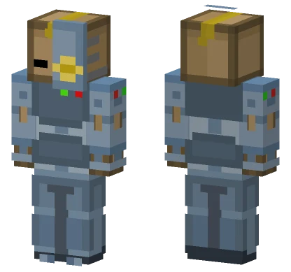 Mr Box Cyborg Minecraft skin