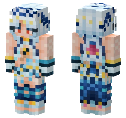 Mualani Blue Outfit Minecraft skin