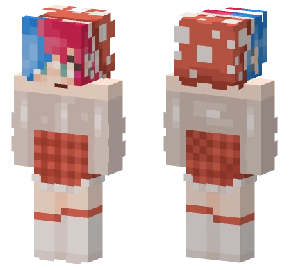 Mushroom Short Haired Girl Minecraft skin
