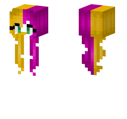 Mustard Yellow Tulip Pink Hair Minecraft skin