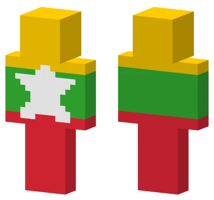 Myanmar Flag Skin Minecraft skin