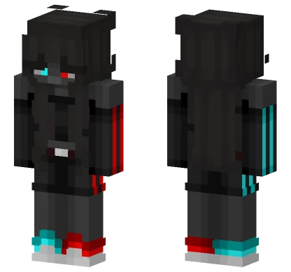 Neon Darkness Flash Minecraft skin