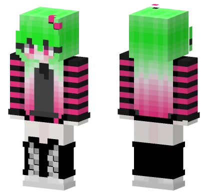 Neon Girl 3 Minecraft skin