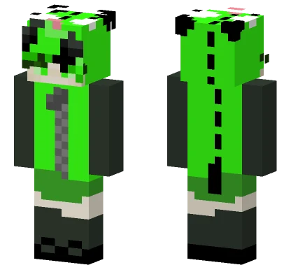 Neon Green Jacket Boy Minecraft skin