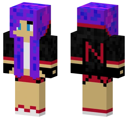 Neon N Hoodie Minecraft skin