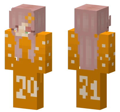 Neon Orange Minecraft skin