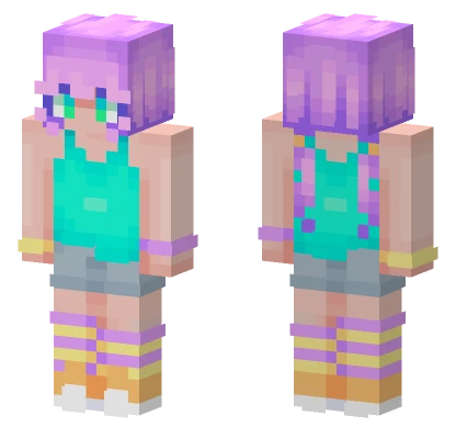 Neon Party Te Minecraft skin