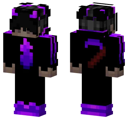 Neon Purple Fire Minecraft skin