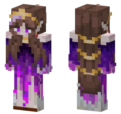 Neon Purple Princess Minecraft skin