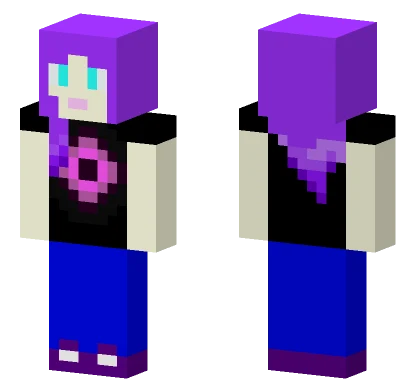 Neon Shirt Girl Minecraft skin
