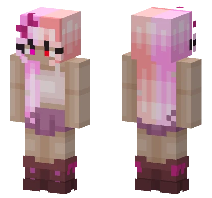 Neon Sunset Girl Minecraft skin