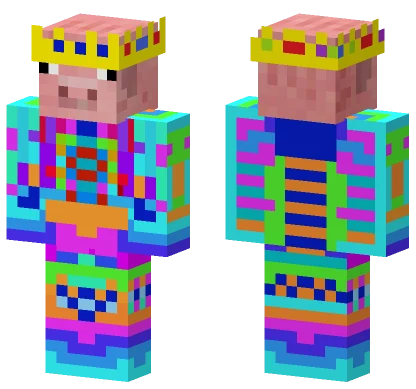 Neon Technoblade 2.0 Minecraft skin