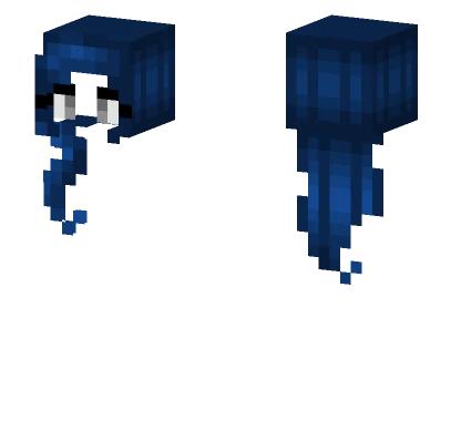 Nerdy Hairbase Blue Minecraft skin