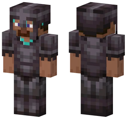 Netherite Diamond Armor Steve Minecraft skin
