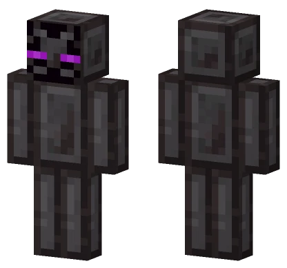 Netherite Enderman Check Disc Minecraft skin