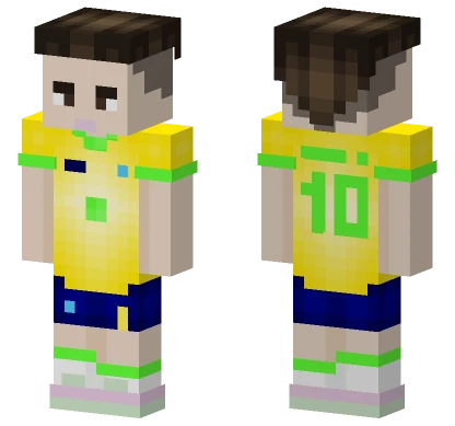 Neymar Brasil Football Skin Minecraft skin