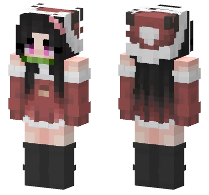 Nezuko Christmas Minecraft skin