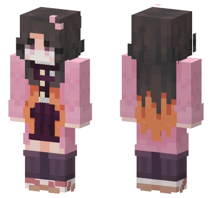 Nezuko Demon Slayer Minecraft skin