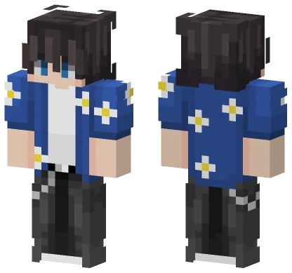 Nicklas2025 Blue Star Shirt Minecraft skin