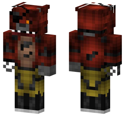 Nightmare Foxy Old Minecraft skin