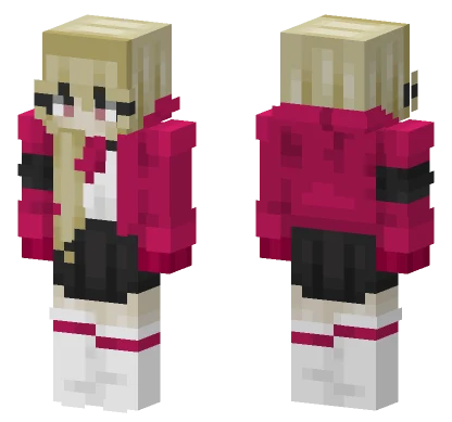 Nighttime Cherry Girl Minecraft skin