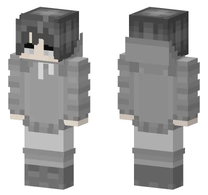 Nighttime Grey Skin Minecraft skin