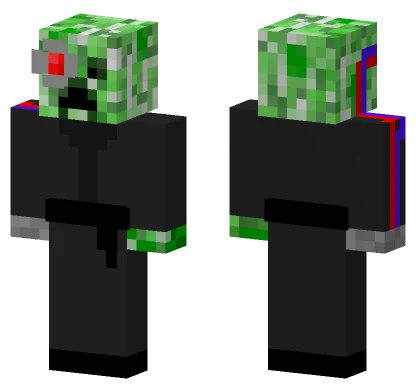 Ninja Cyborg Creeper Hunter Minecraft skin