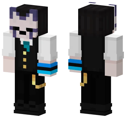 Noah Black and White Outfit Minecraft skin