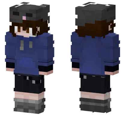 Novio Azul Gris Minecraft skin
