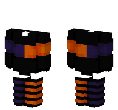 Ob Black Orange Purple Stripe Minecraft skin