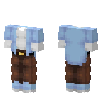 Ob Blue Coat w White T-shirt Minecraft skin