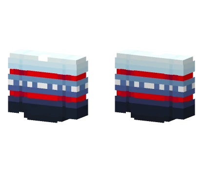 Ob Blue Xmas Sweater w Red White Minecraft skin