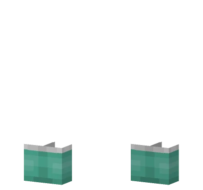 Ob Light Cyan Fuzzy Boots Minecraft skin