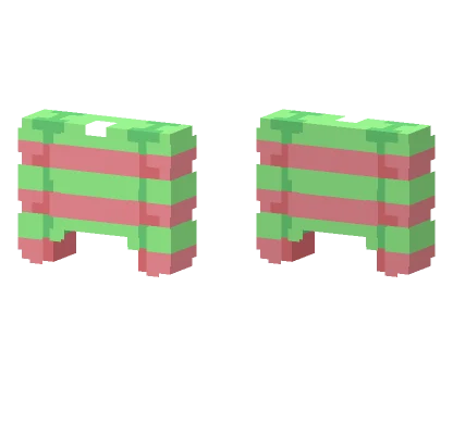 Ob Pastel Green Red Stripe Sweater Minecraft skin