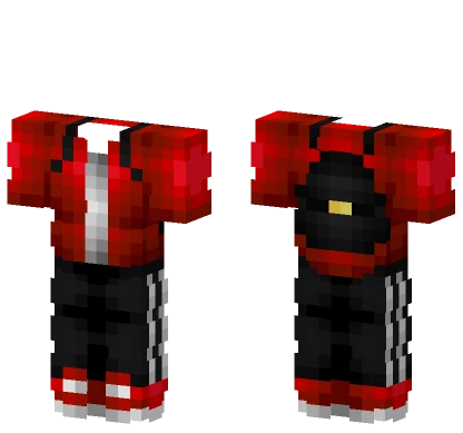 Ob Red White T W Black Jeans Bag Minecraft skin