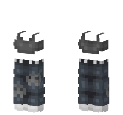 Ob Short Gray Crop Skull Gray Jeans Minecraft skin