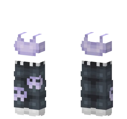 Ob Short Purple Crop Skull Gray Jeans Minecraft skin