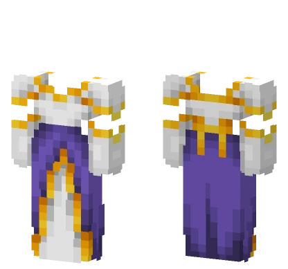 Ob White Purple Dress Gloves w Gold v2 Minecraft skin