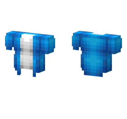Ocean Blue Open Shirt Minecraft skin