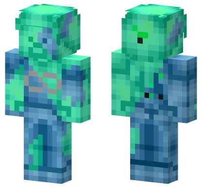Ocean Guardian Steve Minecraft skin