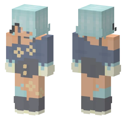 Ocean Wave Pastel Dress Minecraft skin