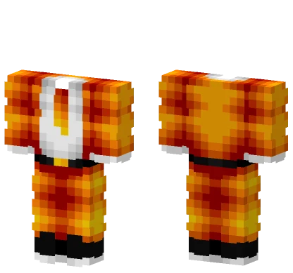 Open Fire Suit With Fire Tie Minecraft skin