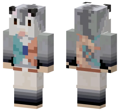 Opossum Grey Hoodie Minecraft skin